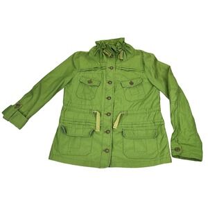 Anthropologie Jacket Womens 4 Green Daughters of the Liberation Anorak Field